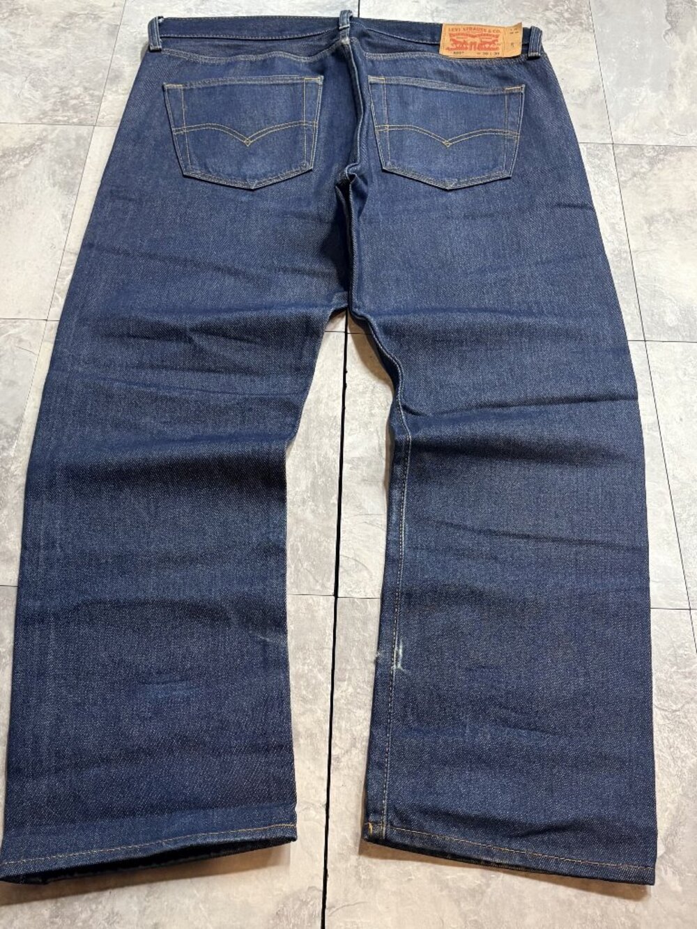 Levi's 501 Jeans Men's 36x30 Dark Indigo Rigid Denim Button Fly
